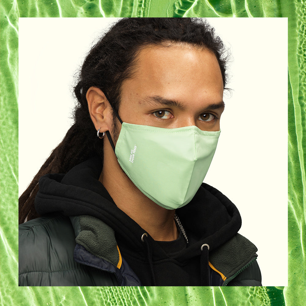 Premium Face Mask Reusable 100% Cotton - Aloe Green by 1ForAll – 1 FOR ...