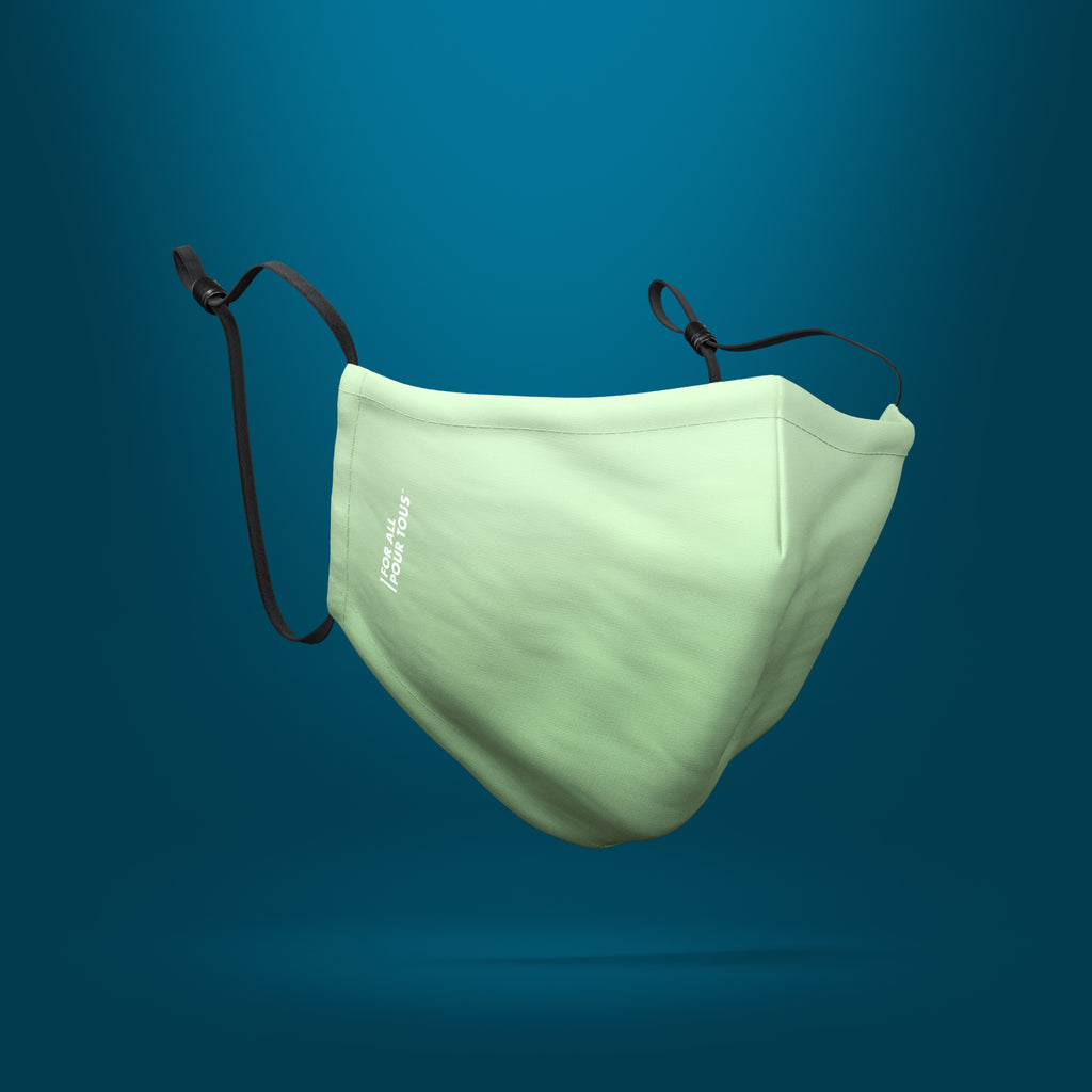 Premium Face Mask Reusable 100% Cotton - Aloe Green by 1ForAll – 1 FOR ...